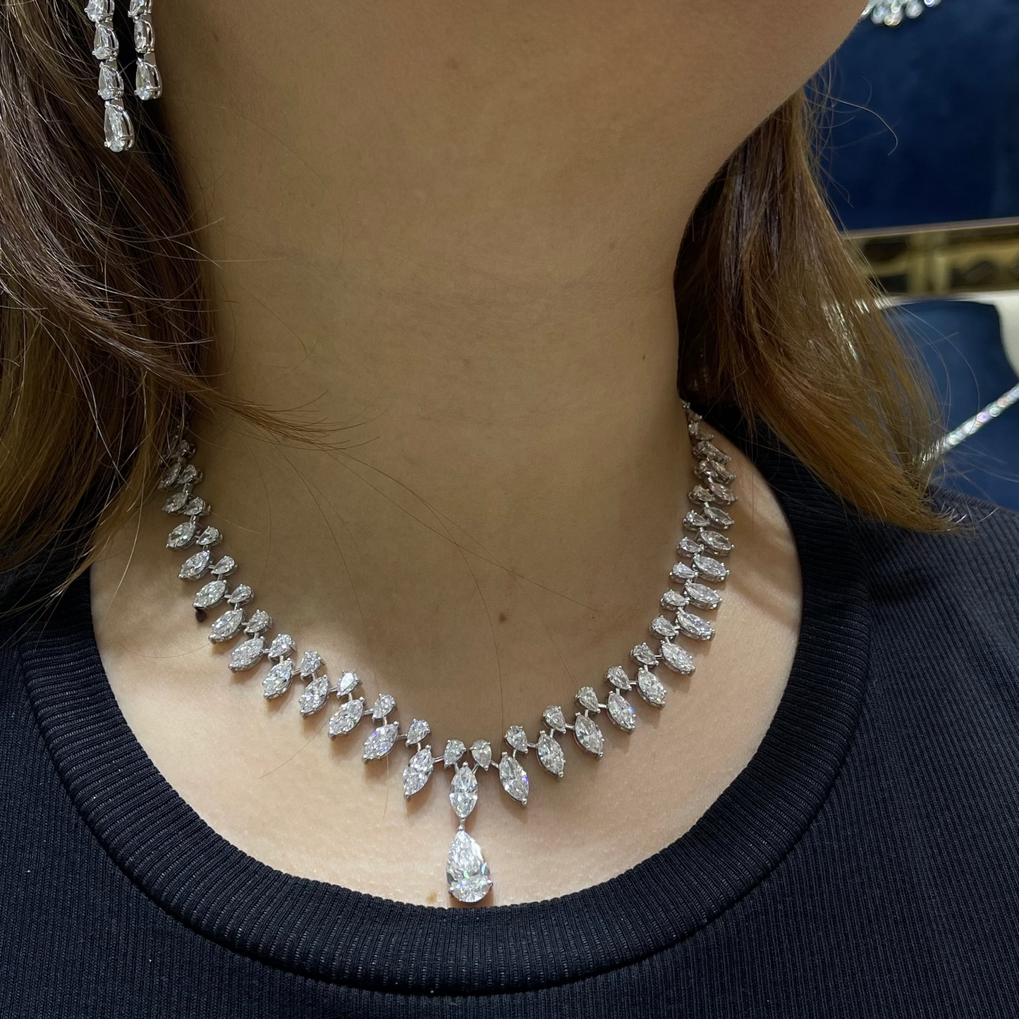 Pear & Marquise Necklace  (ARJS4090)