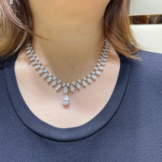 Pear & Marquise Necklace  (ARJS4090)