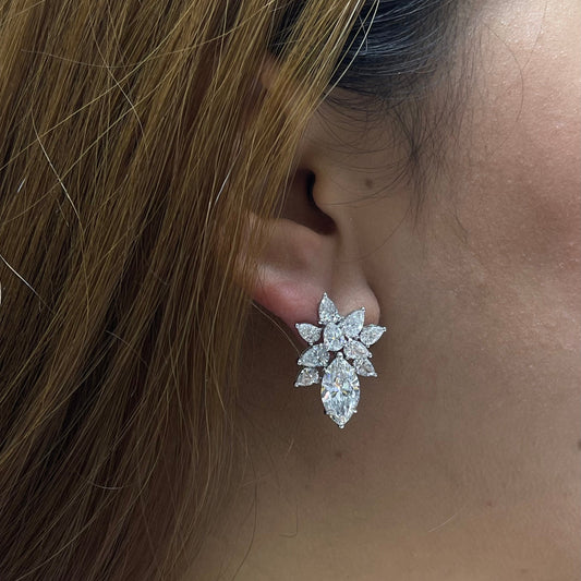 3 Carat Marquise with Pears Earring (ARJS4106)