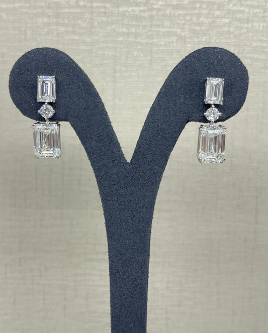 5CT Each Emerald Dangling Earring (LARJS3688)