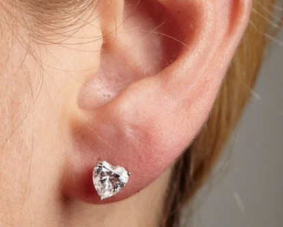 3CT Each Heart Shape Earring (LARJS3773)
