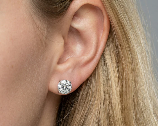 3CT Each Round Diamond Earring (LARJS3776)