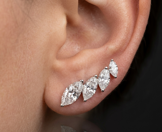 1CT MARQUISE GRADUATED DIAMOND EARRING (ARJS3467)