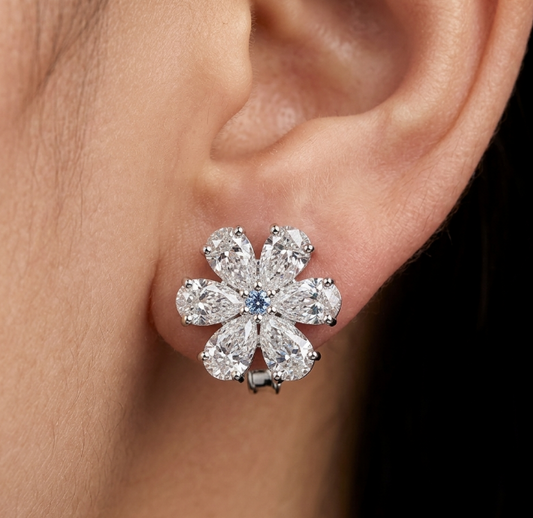 0.30 Carat Pear Shape Diamond Earrings