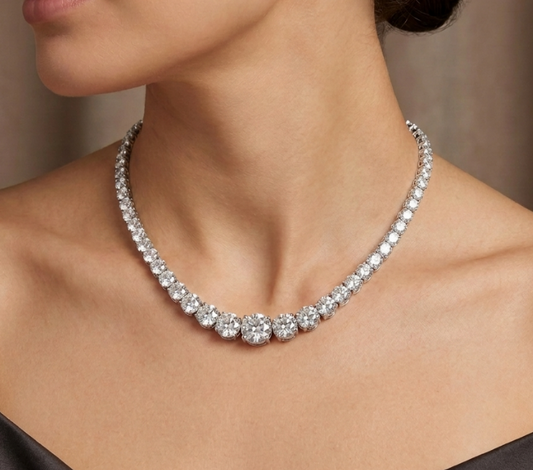 5 CARAT ROUND IN GRADUTED NECKLACE ARJS4004