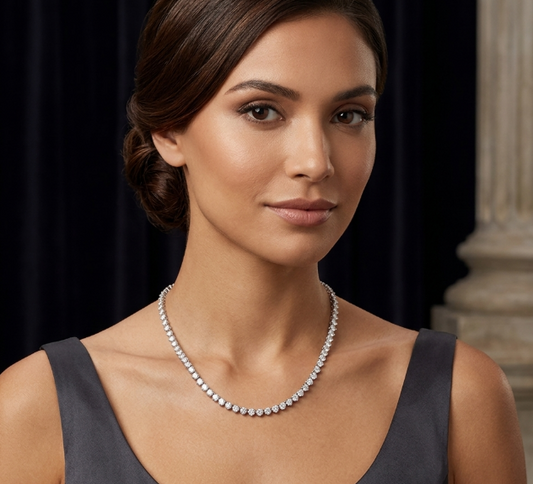 15PT ROUND DIAMOND HALF 3PRONG NECKLACE