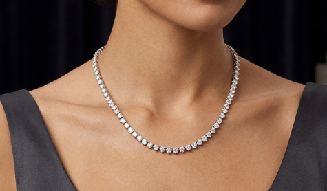 15PT ROUND DIAMOND HALF 3PRONG NECKLACE