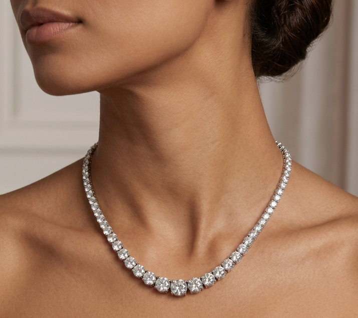1CT ROUND IN GRADUATED NECKLACE