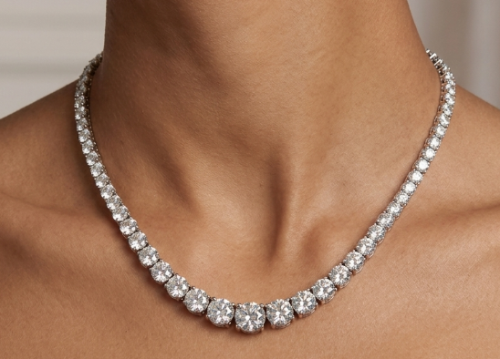 1CT ROUND IN GRADUATED NECKLACE