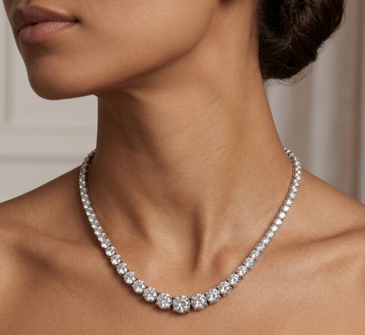 1CT ROUND IN GRADUATED NECKLACE