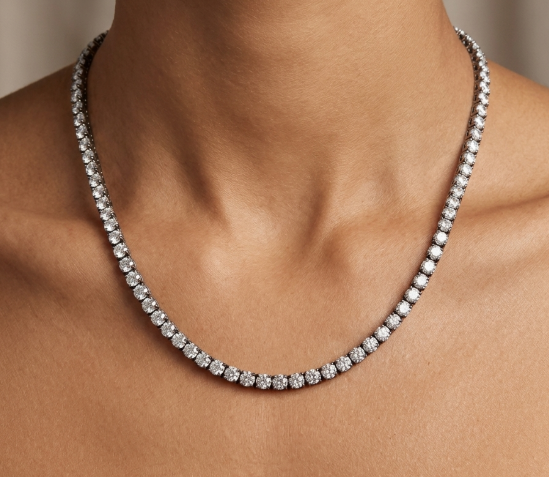 20PT ROUND FULL DIAMOND NECKLACE (ARJS3140)