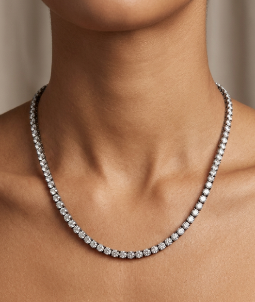 20PT ROUND FULL DIAMOND NECKLACE (ARJS3140)
