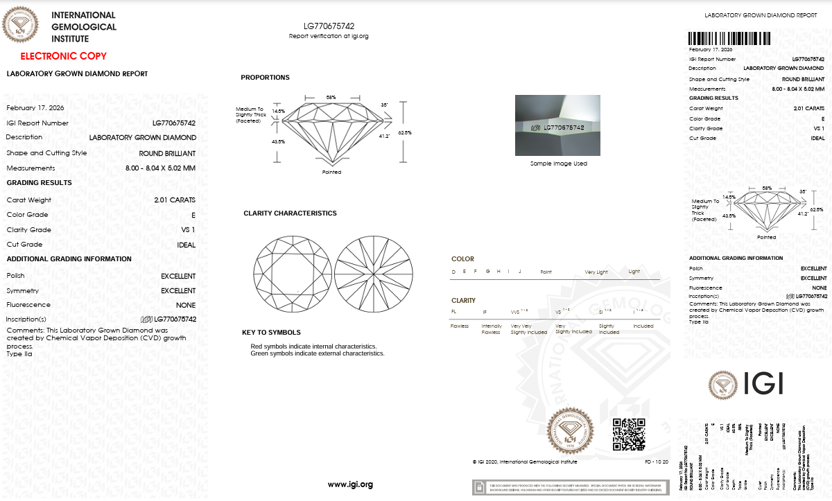 2CT EACH ROUND DIAMOND EARRING (ARJS3990)
