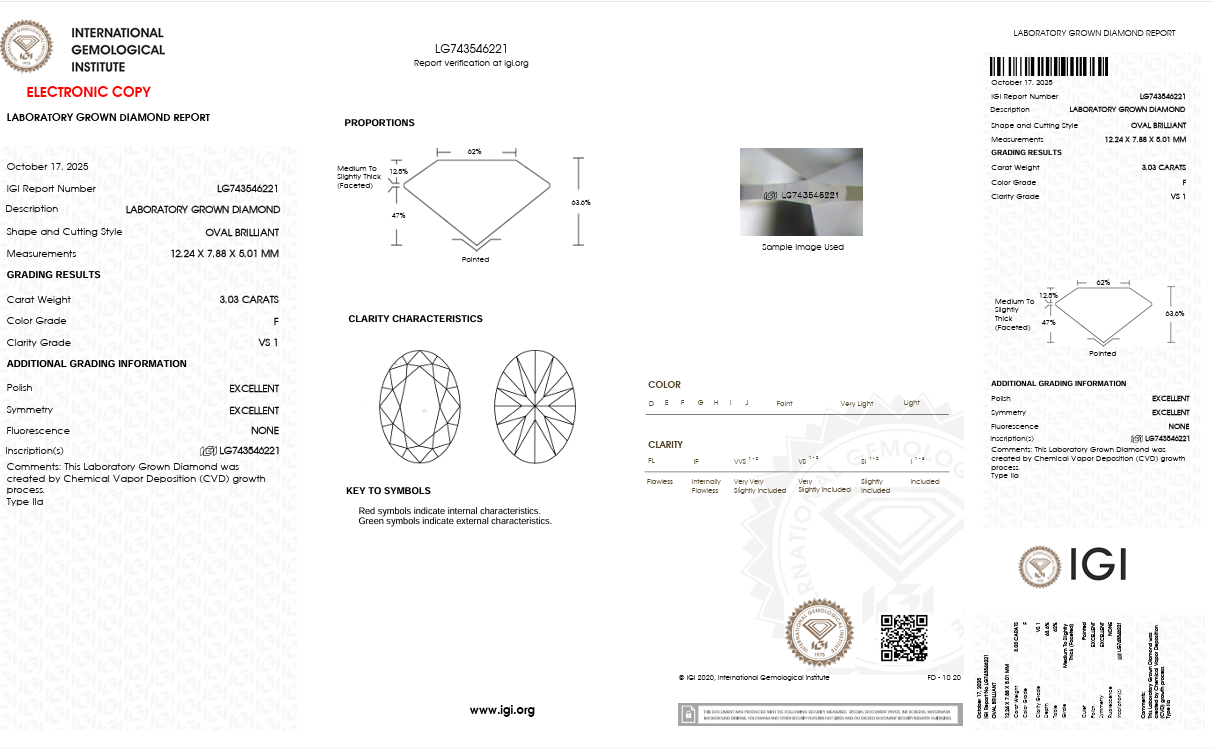 3CT EACH OVAL STUD EARRING (ARJS3774)