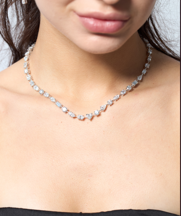 0.50 Each  Mix Shape Diamond Necklace (ARJS3725)