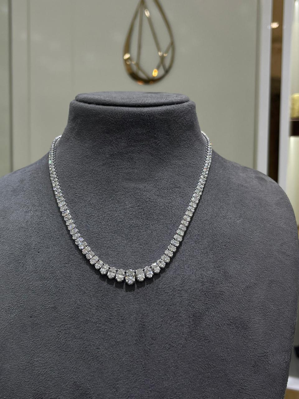 1 CARAT IN GRADUATED OVAL NECKLACE (ARJS3890)