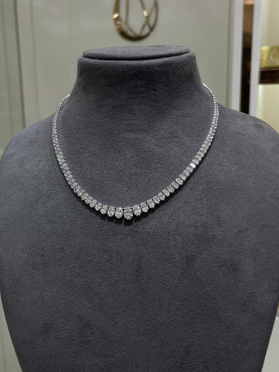 1 CARAT IN GRADUATED OVAL NECKLACE (ARJS3890)