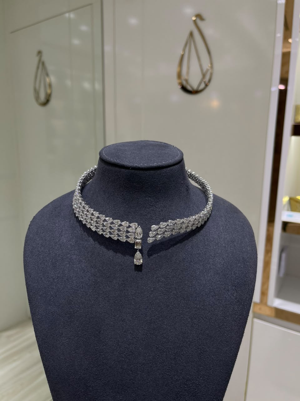 Pear & Emerald Symphony Diamond Choker (ARJS3510)