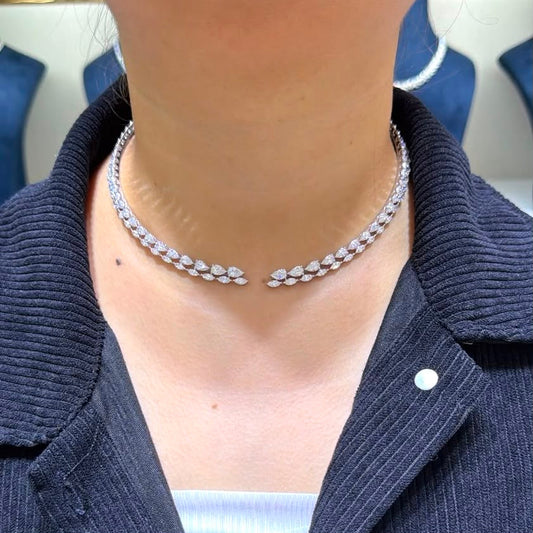 Pear Eternal Spark Marquise Choker (ARJS4226)