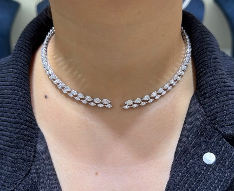 Pear Eternal Spark Marquise Choker (ARJS4226)