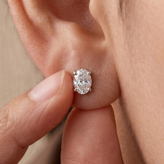 1 CT OVAL STUDS (ARJS3964)