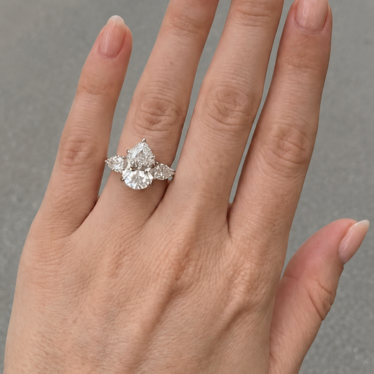 3 Carat Pear Triology Ring (ARJS3943)