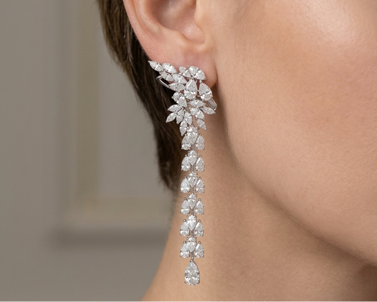 Pear & Marquise Big Earring (ARJS4074)