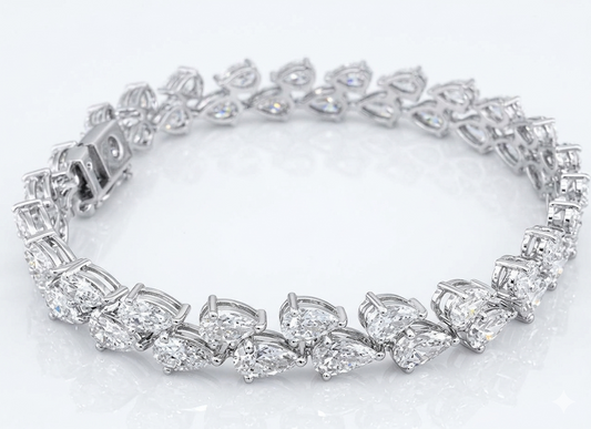 20 & 30PT PEAR 2 LINE DIAMOND BRACELET (LARJS3571)