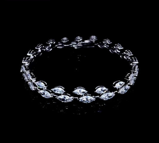 MARQUISE TWO LINE DIAMOND BRACELET (ARJS3432)