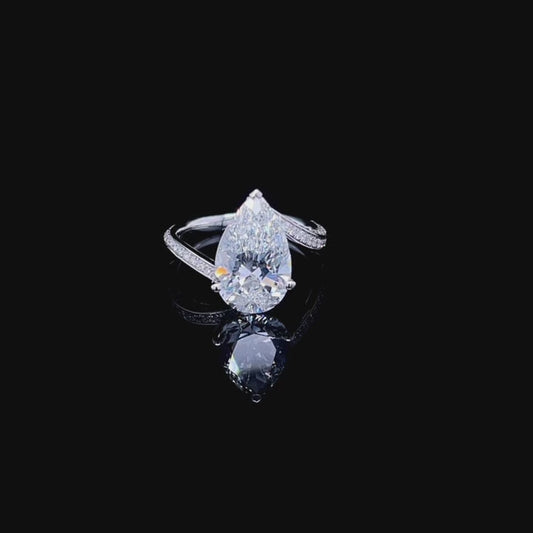 4CT PEAR TWISTED RING (ARJS3236)