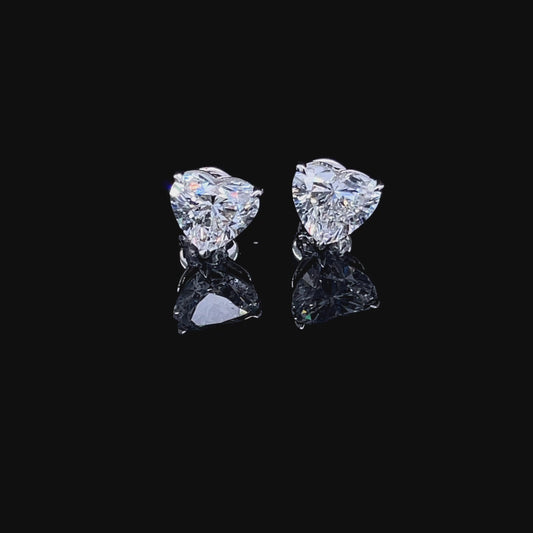 2CT Each Heart Shape Earring (LARJS3772)