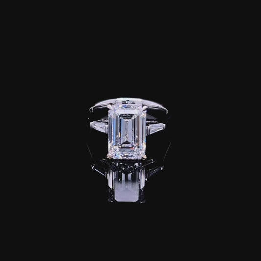 4CT EMERALD TRILOGY DIAMOND RING (ARJS3260)