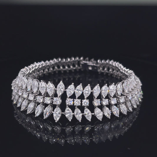 15/20 POINTER MARQUISE & ROUND BRACELET ( ARJS3976)