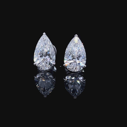 3CT Each Pear Diamond Earring (LARJS3806)