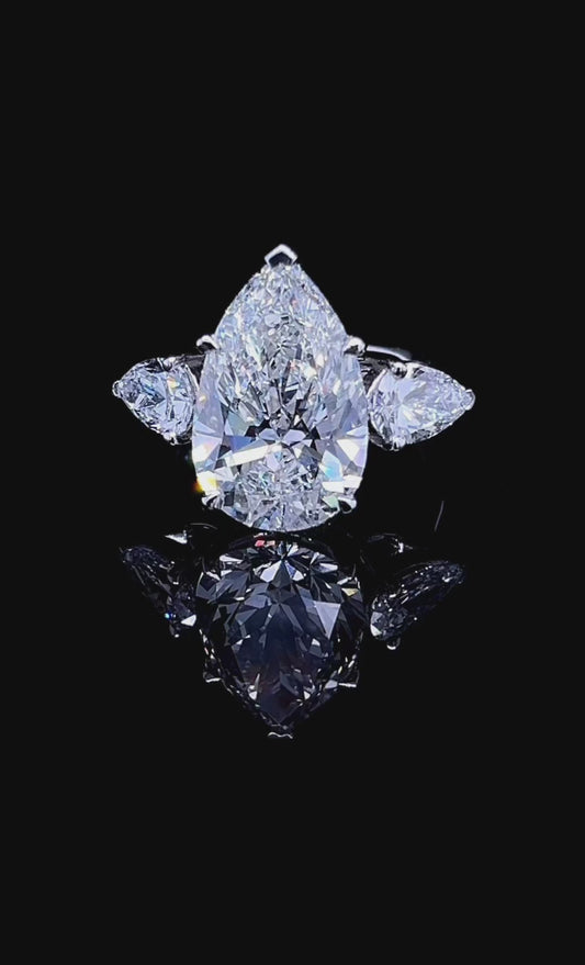 8CT PEAR TRILOGY RING (ARJS3241)