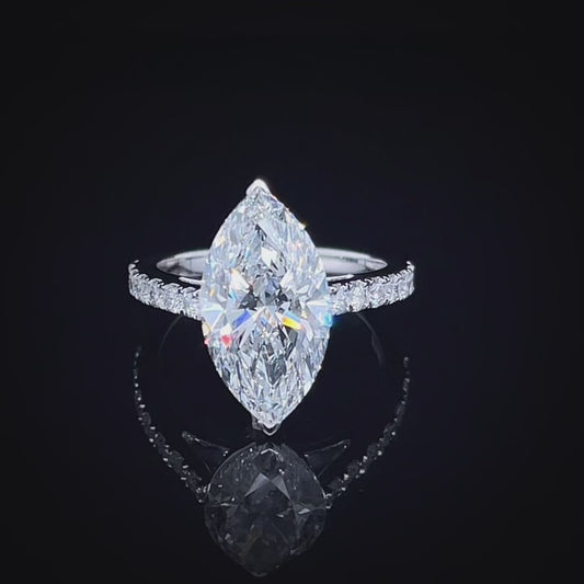 5CT MARQUISE WITH SIDE DIAMOND RING (ARJS3367)