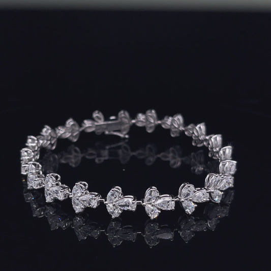 PEAR FLOWER STYLE ONE LINE BRACELET (ARJS3877)