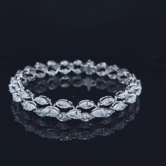Three Line Marquise Bracelet (LARJS3670)