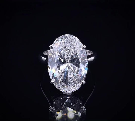 10CT OVAL SOLITAIRE DIAMOND RING (LARJS3576)
