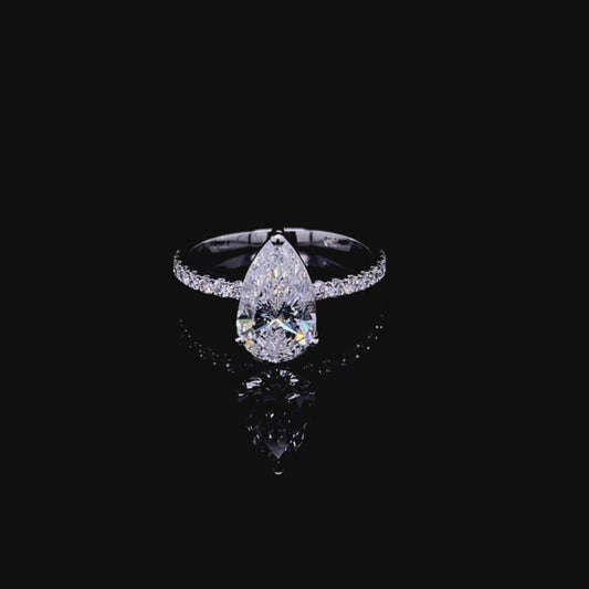 2CT PEAR DIAMOND WITH SIDE DIAMOND (ARJS3296)