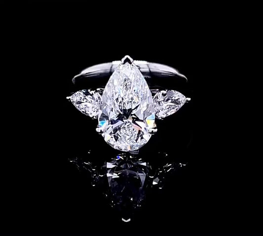 3CT PEAR TRILOGY DIAMOND RING (ARJS3434)
