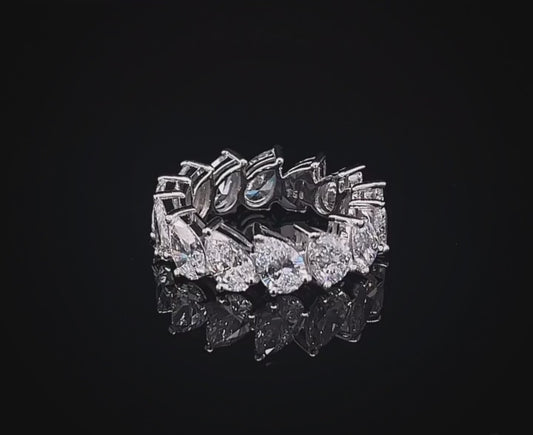 50PT PEAR DIAMOND FULL ETERNITY BAND (ARJS3295)