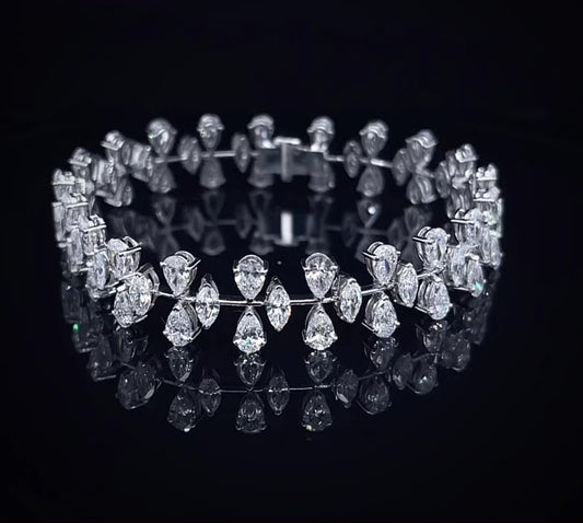 PEAR AND MARQUISE DIAMOND BRACELET (ARJS3479)