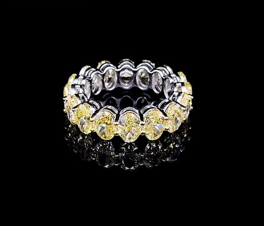 50PT OVAL FANCY YELLOW DIAMOND ETERNITY BAND (CTA1326)