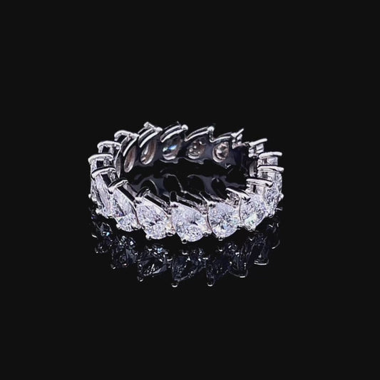 20PT PEAR DIAMOND FULL ETERNITY BAND (ARJS3298)